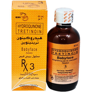                       RDL Babyface 3 Hydroquinone Tretinoin Solution - 60ml                                              