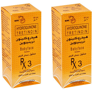                       RDL Babyface 3 Hydroquinone Tretinoin Solution - 60ml (Pack Of 2)                                              