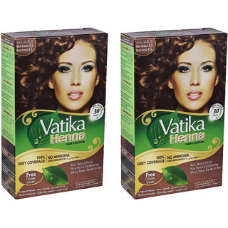                       Vatika Henna Dark Brown 4.5 Hair Colours - 60g (Pack Of 2)                                              