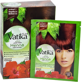                       Vatika Henna Burgundy 3.6 Hair Colour - 60g                                              