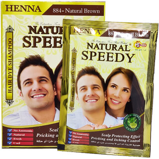 Natural Speedy Henna Natural Brown Hair Dye Shampoo - 30ml