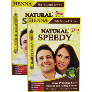 Natural Speedy Henna Natural Brown Hair Dye Shampoo - 30ml (Pack Of 2)