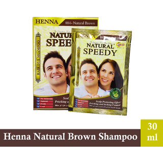                       Henna Natural Brown Hair Dye Natural Speedy Shampoo (30ml)                                              