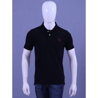                       REDLINE MENS JET BLACK EMBROIDERED POLO T-SHIRTS                                              