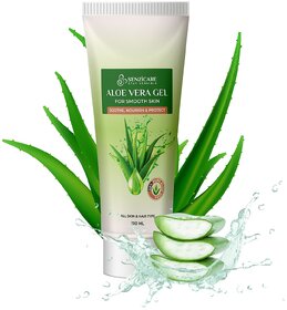 Senzicare  Pure Aloe Vera Gel For Smooth Skin, Face  Hair - 100ml  Soothe  Protect  Ultimate Gel For Glowing Skin