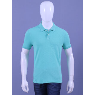                       Men's Mint Enzyme Finish Solid Polo T-Shirt                                              