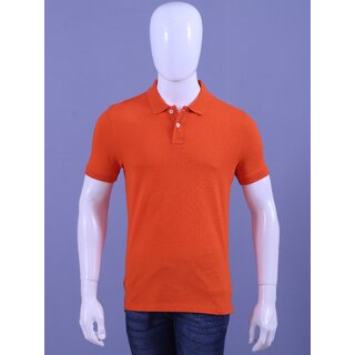                       REDLINE MENS ORANGE SOLID POLO T-SHIRTS                                              