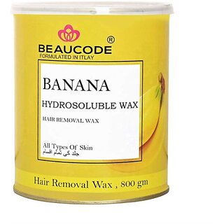                       Beaucode PROFESSIONAL BANANA HYDROSOLUBLE WAX 800ML JAR FOR HANDS & LEGS Wax (800 g)                                              