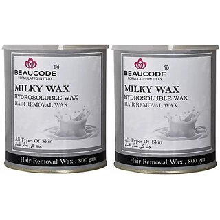                       Beaucode PROFESSIONAL MILKY HAIR REMOVING WAX 800 GM Wax (800 g) Pack of 2 Wax (800 g)                                              