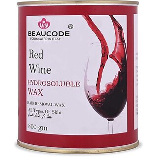                       Beaucode Red Wine Hair Removing Wax | Hydro-Soluble Wax I For All Skin Types Wax (800 g)                                              