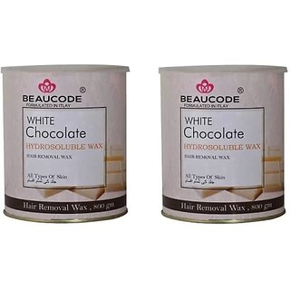                       Beaucode PROFESSIONAL WHITE CHOCLATE HAIR REMOVING WAX 800 GM Wax (800 g) Pack of 2 Wax (800 g, Set of 2)                                              