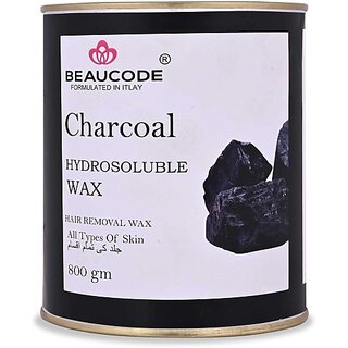                       Beaucode Charcoal Hair Removing Wax I Less Pain Wax I For All Skin Types I 800 Gm Wax (800 g)                                              