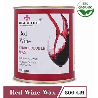                       Beaucode Professional Ricaa Red Wine Wax Hydrosoluble Wax 800gm Wax (800 g)                                              