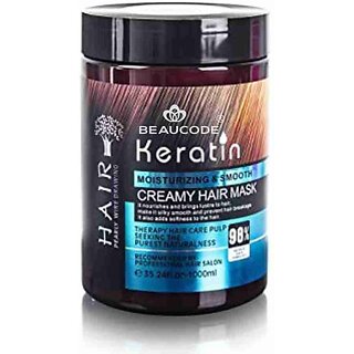                       Beaucode Keratin Hair Smoothing Hair SPA Nourishing Cream for Dry  Damaged Hair (1000 ml)                                              