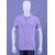 Men's Lavender Enzyme Finish Solid Polo T-Shirt