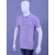 Men's Lavender Enzyme Finish Solid Polo T-Shirt