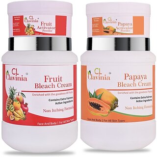                       CLAVINIA Fruit Bleach + Papaya Bleach 1 kg x 2 (2 Items in the set)                                              