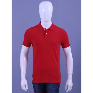                       REDLINE MENS RED  SOLID POLO T-SHIRTS                                              