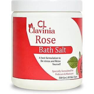                       CLAVINIA Rose Bath Salt 500 gm (500 g)                                              