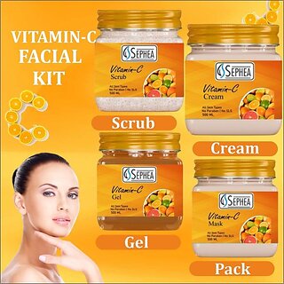                       SEPHEA Vitamin-C Eco Facial Kit - Eco Pack (4 x 500 ml)                                              