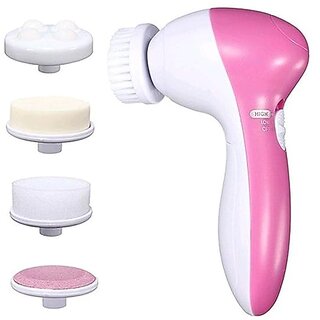                       THE SHARV 5 in 1 Multi Function Electric Face Beauty Massager/Facial Massager/face Scrubber Skin Smoothing                                              