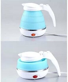 Foldable Electric Kettle, Collapsible Electric Kettle Dual Voltage Food Grade Silicone Small Electric Kettle Boil Dry Protection - Multi Electric Kettle Electric Kettle(0.6 L, Multicolor)