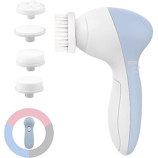                       THE SHARV FACIALMASSAGER 5 in 1 Portable Small Electric Multifunction Facial cleaner massager, Face Massage Machine for Face wash                                              
