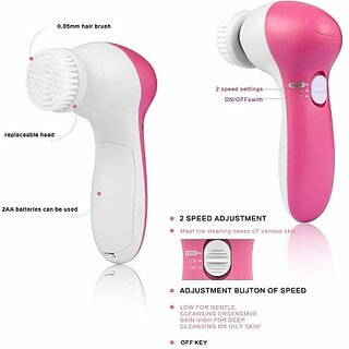                       THE SHARV Facial Kit Multifunction Beauty Care Brush Deep Clean 5 in 1 Portable Facial Cleaner Relief Face                                              