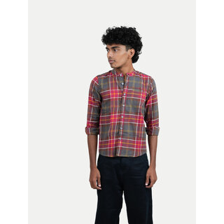                       Boys Red  Checked Cotton Shirts                                              