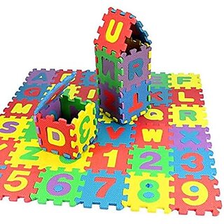 Educational Learning Game Of Alphabets And Numbers  Mini Puzzles Toys Mats For Childrens  Gift For Boys Girls And Baby Children And Toddlers  Multi Color(Multicolor)