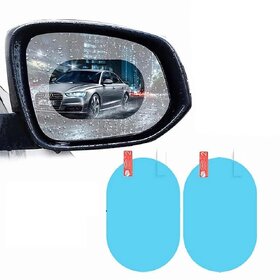 Mapperz Car Rear View Mirror Anti Fog Film For Car Mirror Rainproof Anti-Water Protective Sticker Film For Safe Driving Car Bike Mirrors Side Windows 4 Sheets