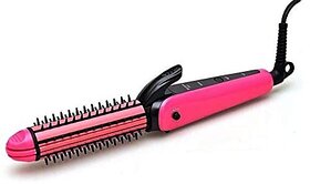 NHC-8890 3 In 1 professional hair straightner electric curler corded crimper hair styler Hair Straightener(Multicolor)