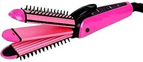 NHC-8890 Hair Straightener  Curler 3 In 1 Hand Crimper Hair Straightener(Multicolor)