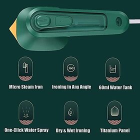 THE SHARV Professional Steam Iron, Mini Portable Ironing Machine, Travel Garment Steamer 240 W Garment Steamer(Green)