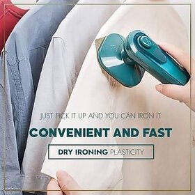 Mini Ironing Machine  Lightweight Titanium Plate  Fast Heat 30 W Steam Iron(Green)