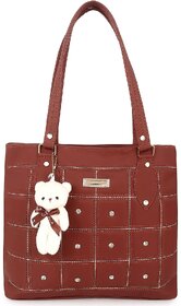 DaisyStar Dark Brown Solid PU Handbag for Women