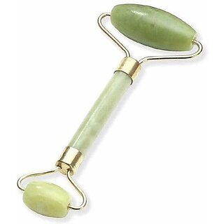                       Natural Crystal Stone Massage Roller Green Aventurine Roller With Gua Sha Facial Massage                                              