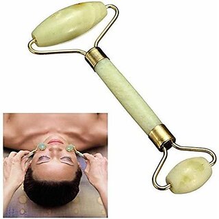                       massager -124 Smooth Facial Roller  Massager Natural Massage Jade Stone for Face Eye Neck Foot Massage Tool (Green) Massager(Green)                                              