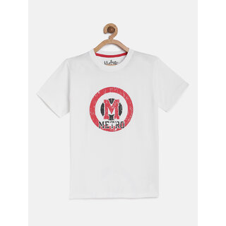                       Boys Organic Cotton Printed Round Neck T-shirt                                              