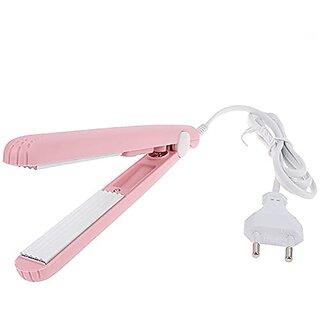 Portable Mini Electronic Hair Crimper For Women Ceramic Coated Plates(Colors May Vary)