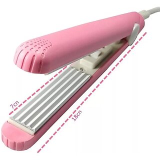                       Mini Professional Temperature Control Flat Iron Hair Straightener for women Girl dryer hair straightening brush and curler quick hair styler (multicolor)                                              