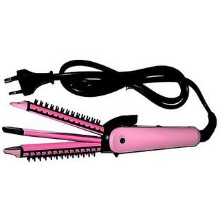                       NHC8890 BESTBUY Nhc 8890 3 In 1 Multifunction Perfect Curler  Straightener For Women Hair Straightener (Pink, Black) Hair Straightener(Pink)                                              