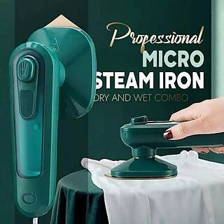                       Professional Micro Steam Iron Portable Mini Ironing Machine Handheld Household Steam Iron Mini Steam Handheld Fabric Garment Steamer 100 ml capacity Water Tank                                              