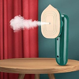                       Green Iron Handheld Garment Steamer, Dry And Wet Wrinkles Removing Lightweight Steamer For Home Office, Fast Heat Mini Ironing Machine.                                              