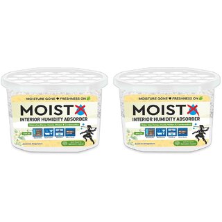                       MOISTX Moisture Absorber 300g box with dual benefits Pack of 2 Jasmine Fragrance                                              