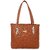DaisyStar Brown Solid PU Handbag for Women