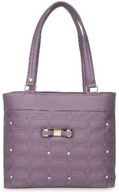 DaisyStar Purple Solid PU Handbag for Women