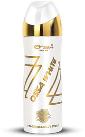 OSSA White Unisex Body Spray With Ambery And Woody Notes  Long Lasting (200 ml)
