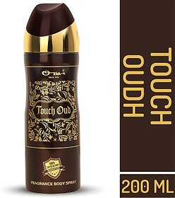 OSSA Touch Oud Unisex Body Spray With Ambery And Oud Notes  Long Lasting (200 ml)