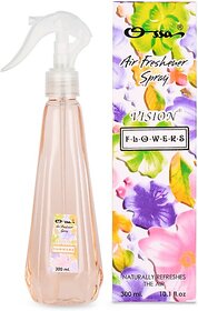OSSA Vision Flower Air Freshener Long Lasting Home Fragrance For Home, Office, Cars Spray (300 ml)